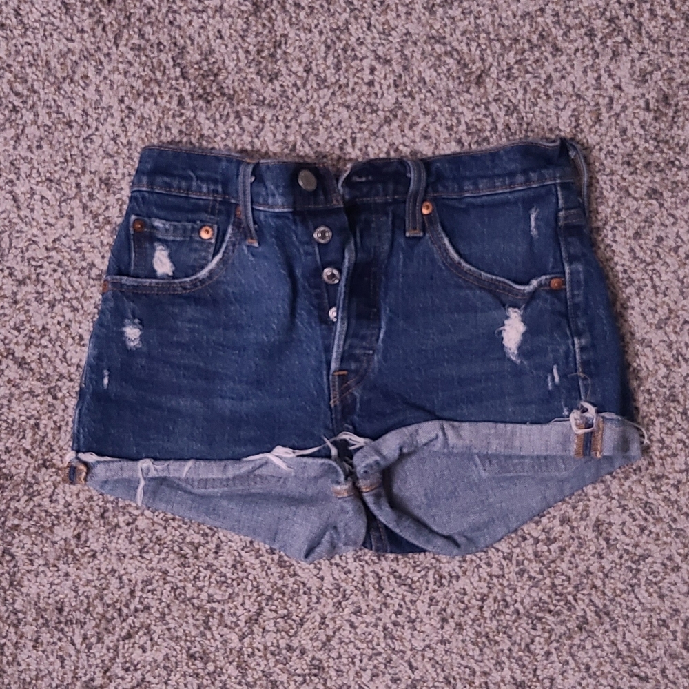 High Rise Denim Short-Shorts